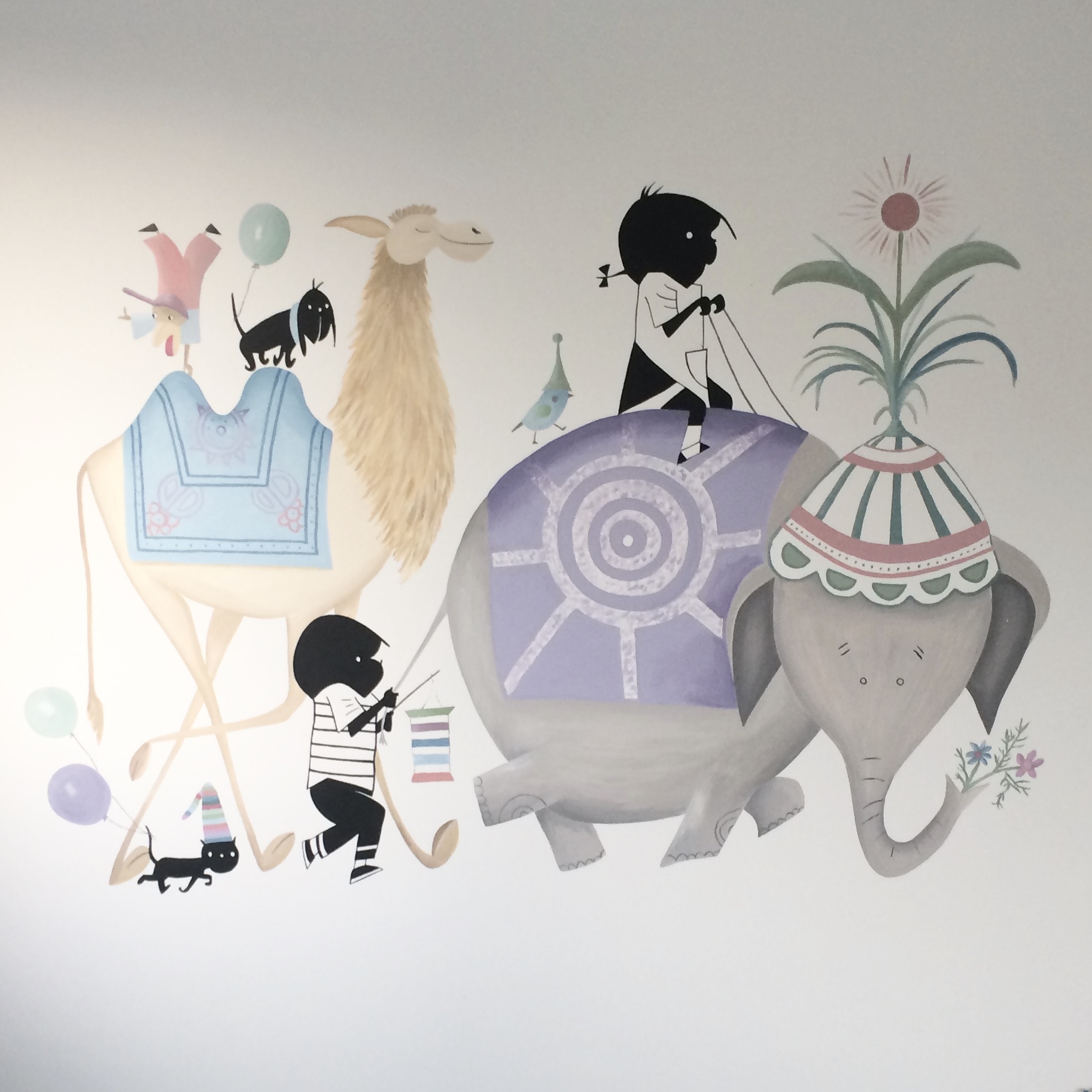 muurschildering babykamer